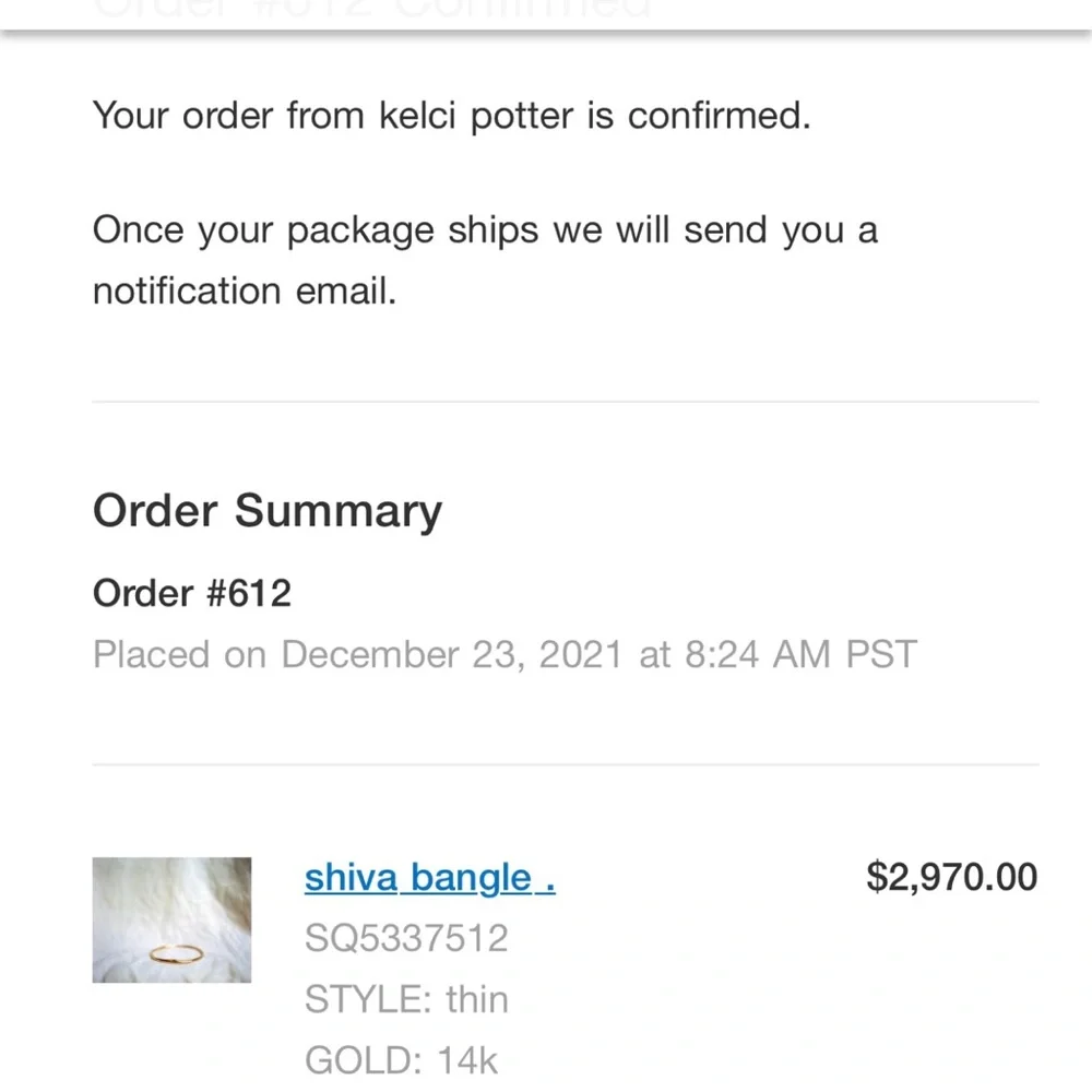 Kelci potter shiva bangle - Picture 2 of 3